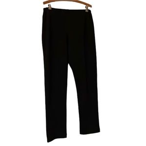 Kathleen Sommers black knit straight leg pull on pants. Size M. NWT